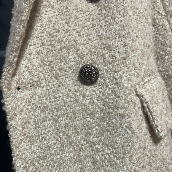 Zara Longline Wool Blend Boucle Blazer, XS - Picture 4 of 6